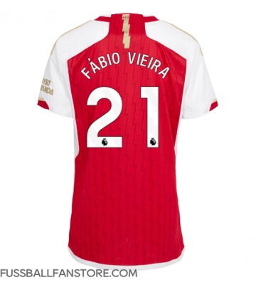 Arsenal Fabio Vieira #21 Replik Heimtrikot Damen 2023-24 Kurzarm